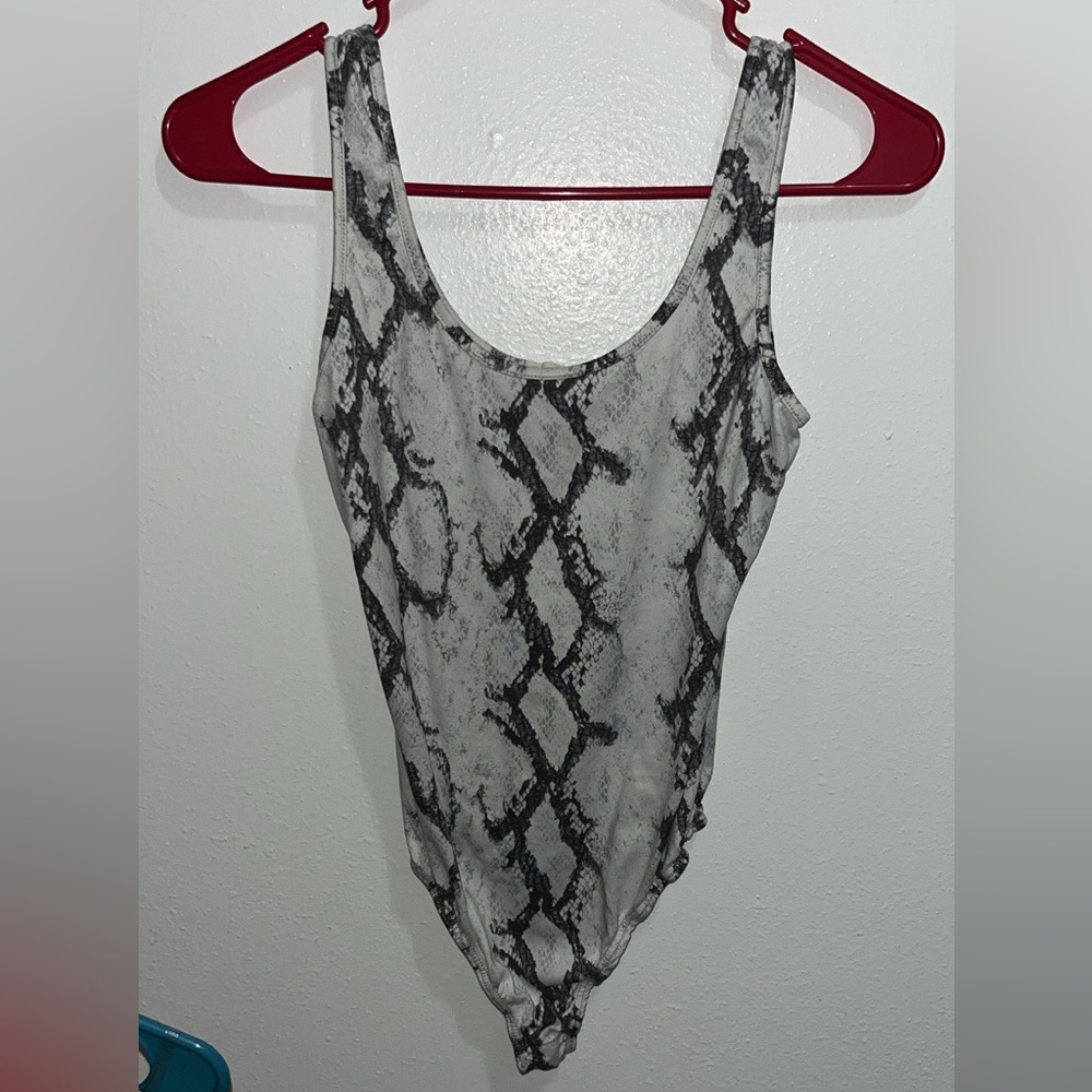 snake print bodysuit